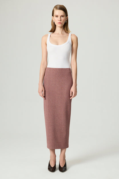 Slit Detail Tailored Maxi Skirt