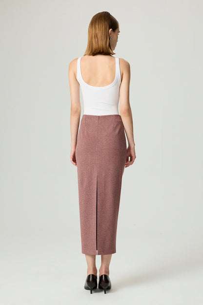 Slit Detail Tailored Maxi Skirt