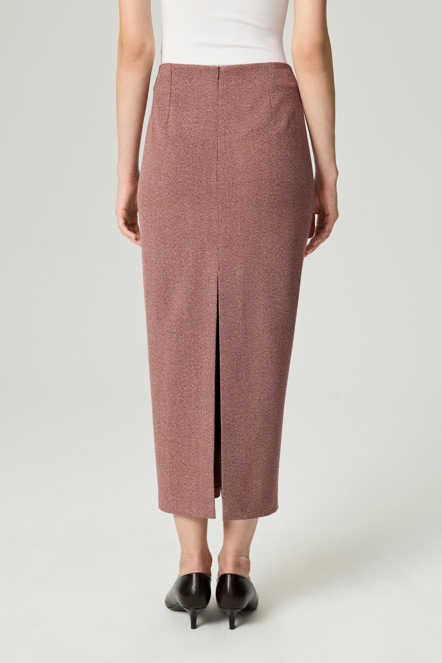 Slit Detail Tailored Maxi Skirt