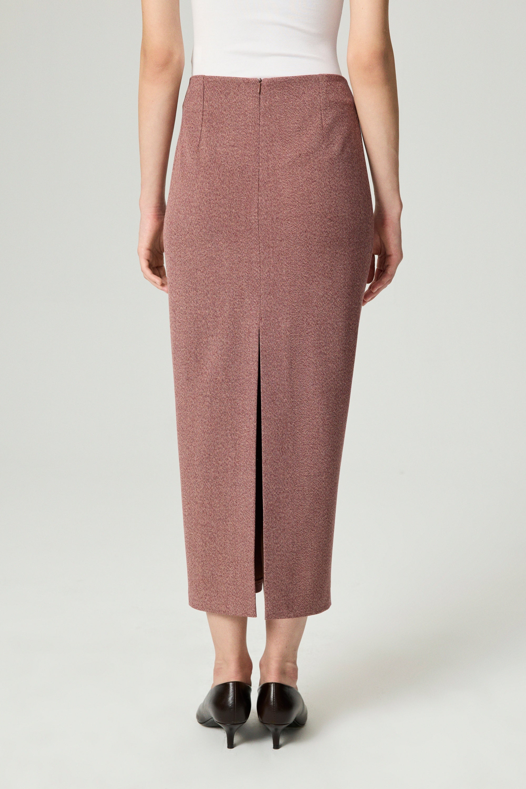 Slit Detail Tailored Maxi Skirt