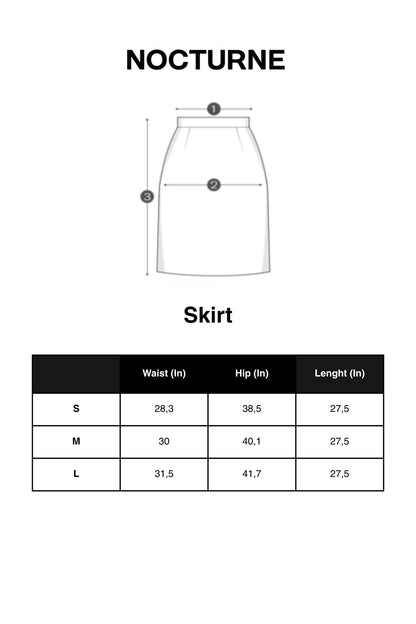 Buckle Detail Front-Slit Skirt