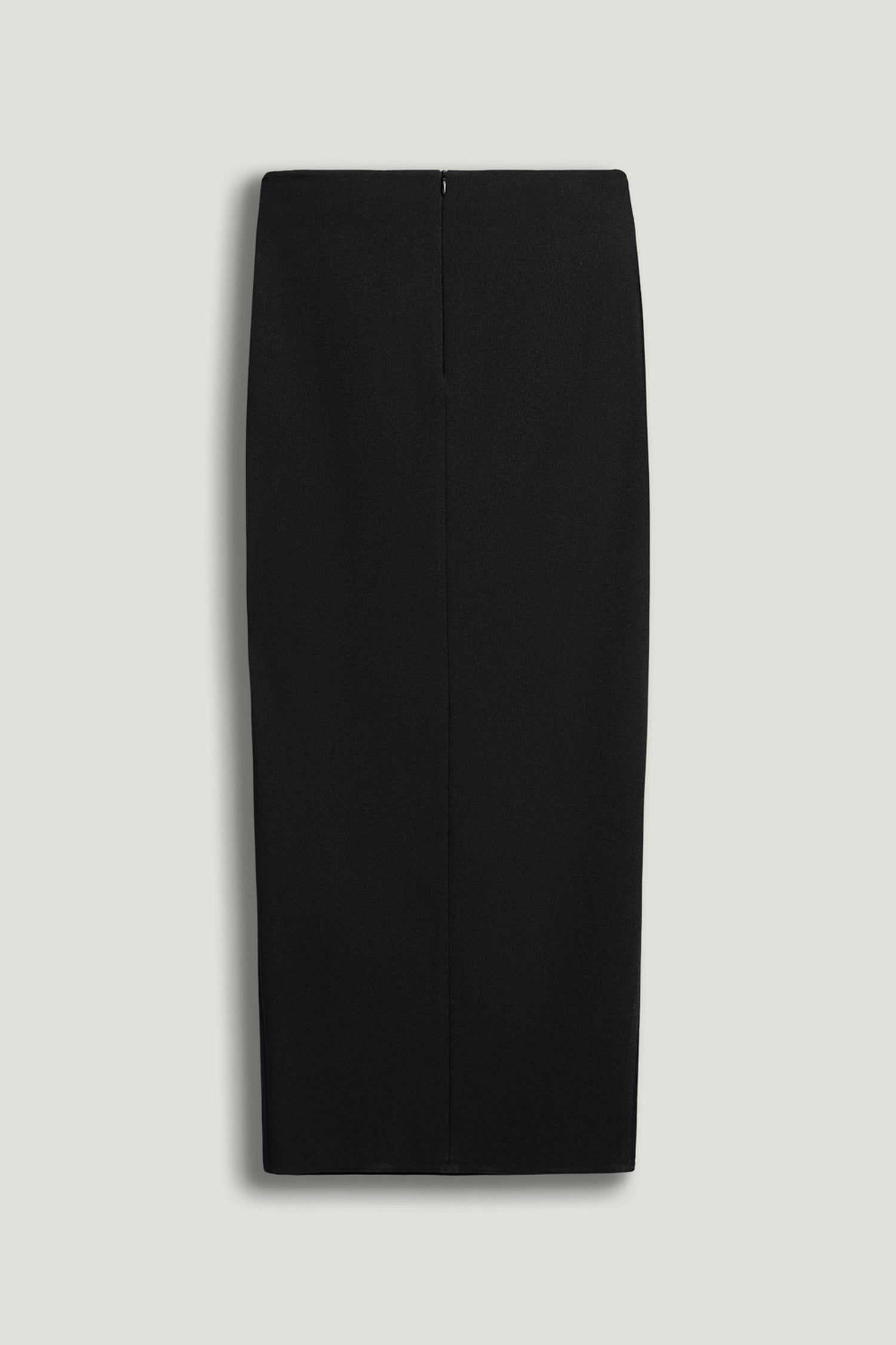 Ring-Buckle Asymmetric Wrap Maxi Skirt