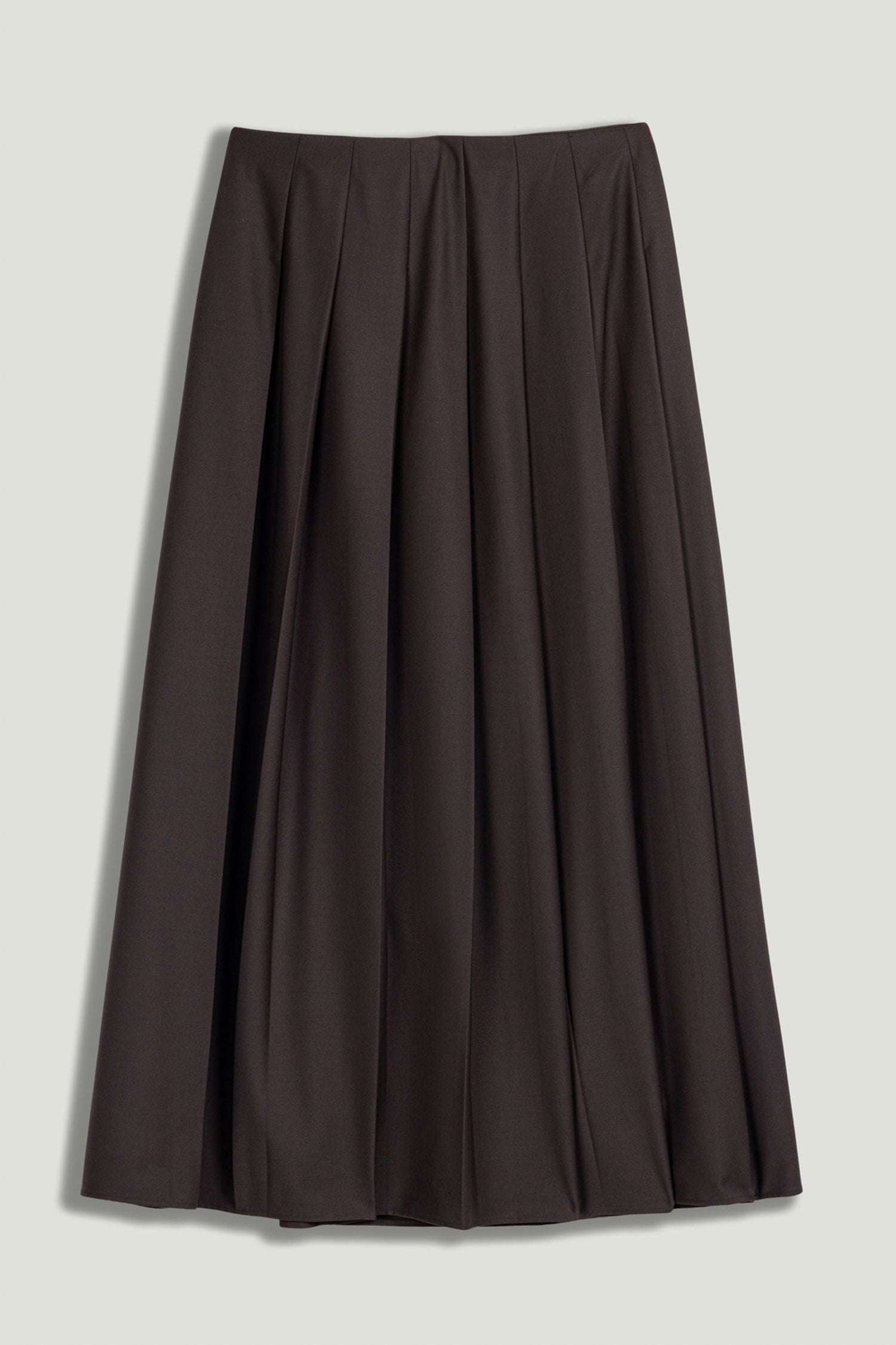 Belted Pleated Maxi Skirt
