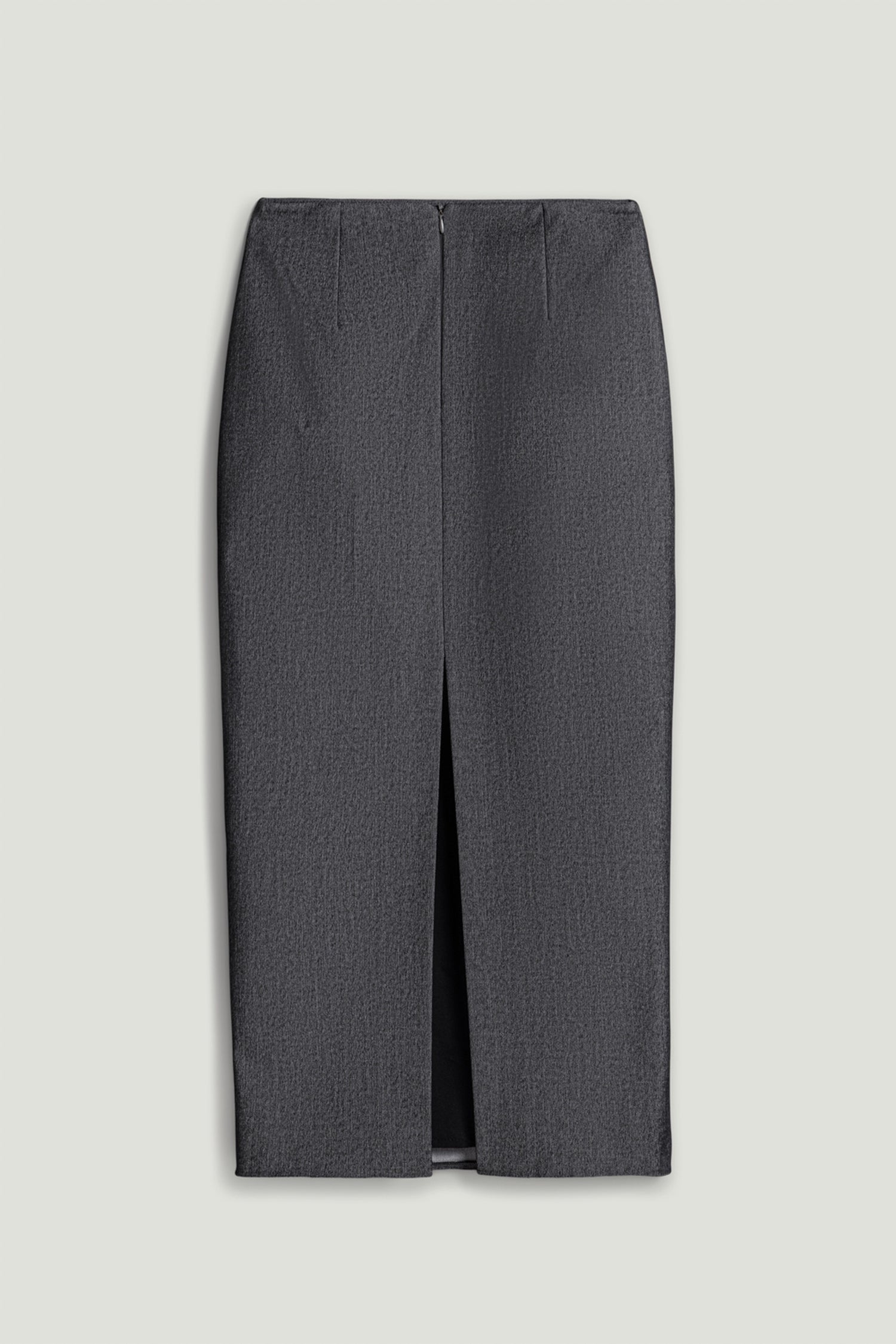 Back Slit Tailored Maxi Skirt