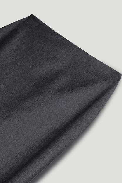 Back Slit Tailored Maxi Skirt