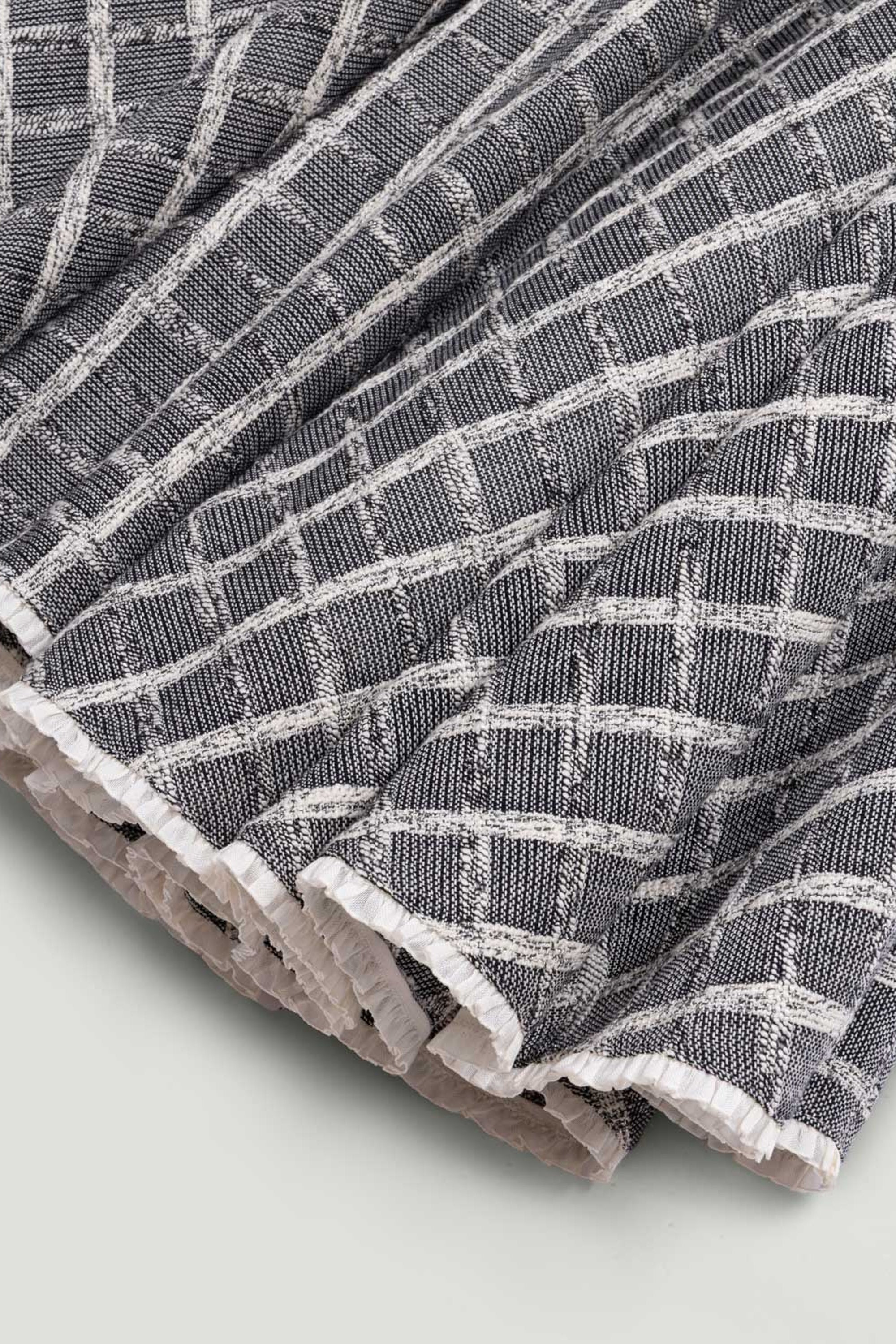 Frill Trimmed Ruffle Midi Skirt