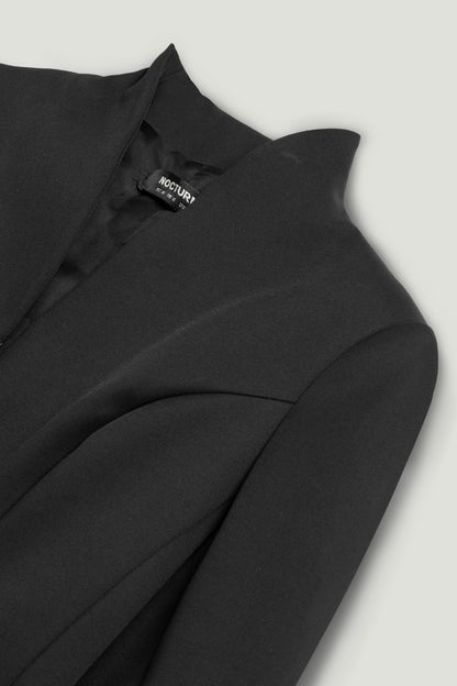 Black Structured Blazer Jacket