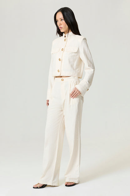 Gold-Embellished Utility Jacket