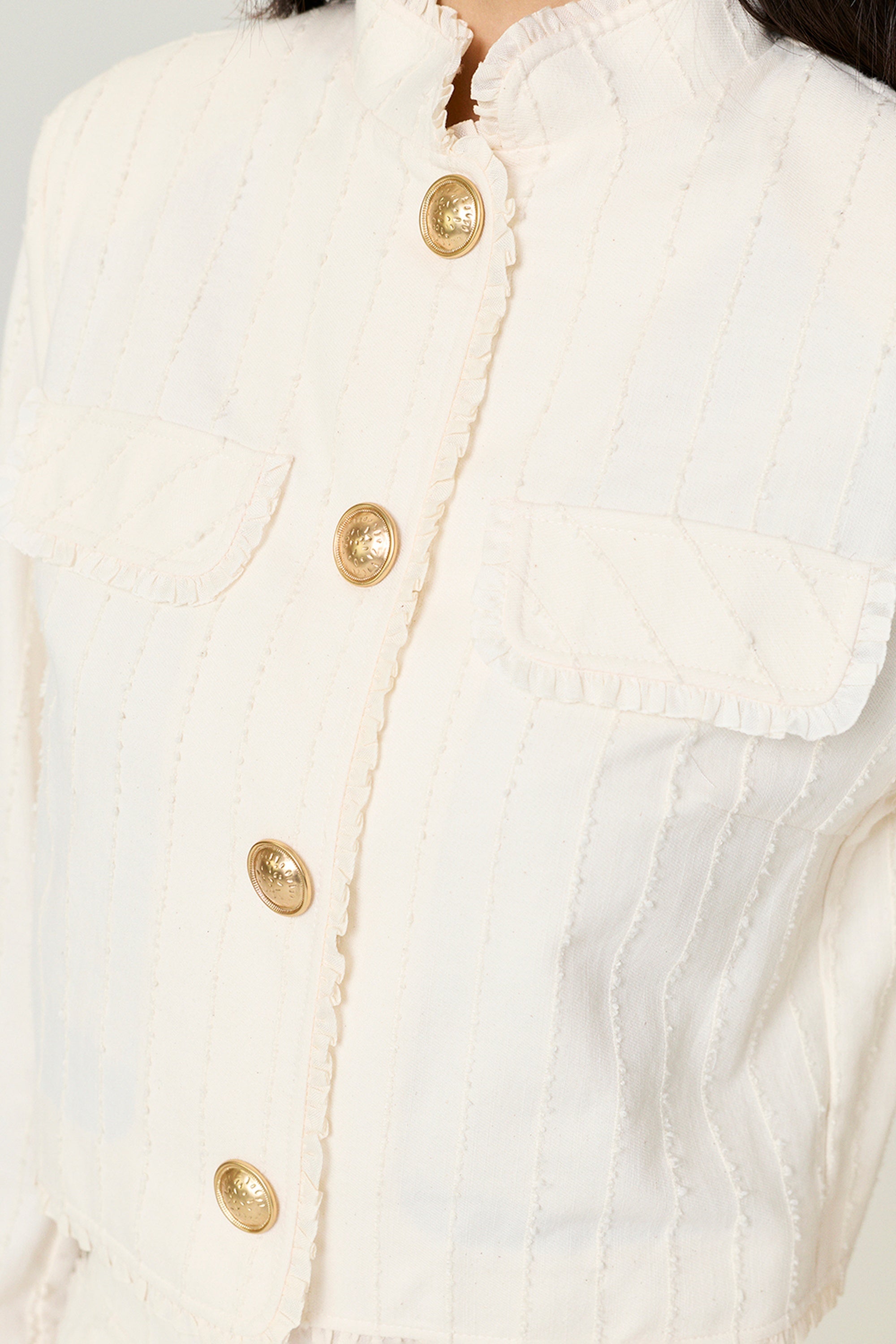 Gold-Embellished Utility Jacket