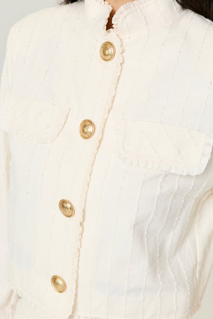 Gold-Embellished Utility Jacket