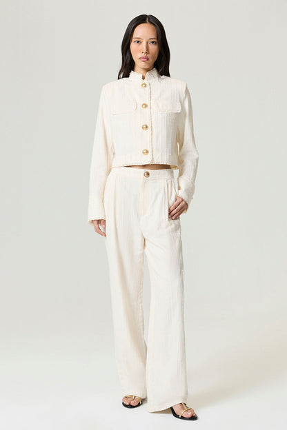 Ruffle Trim Detailed Pants