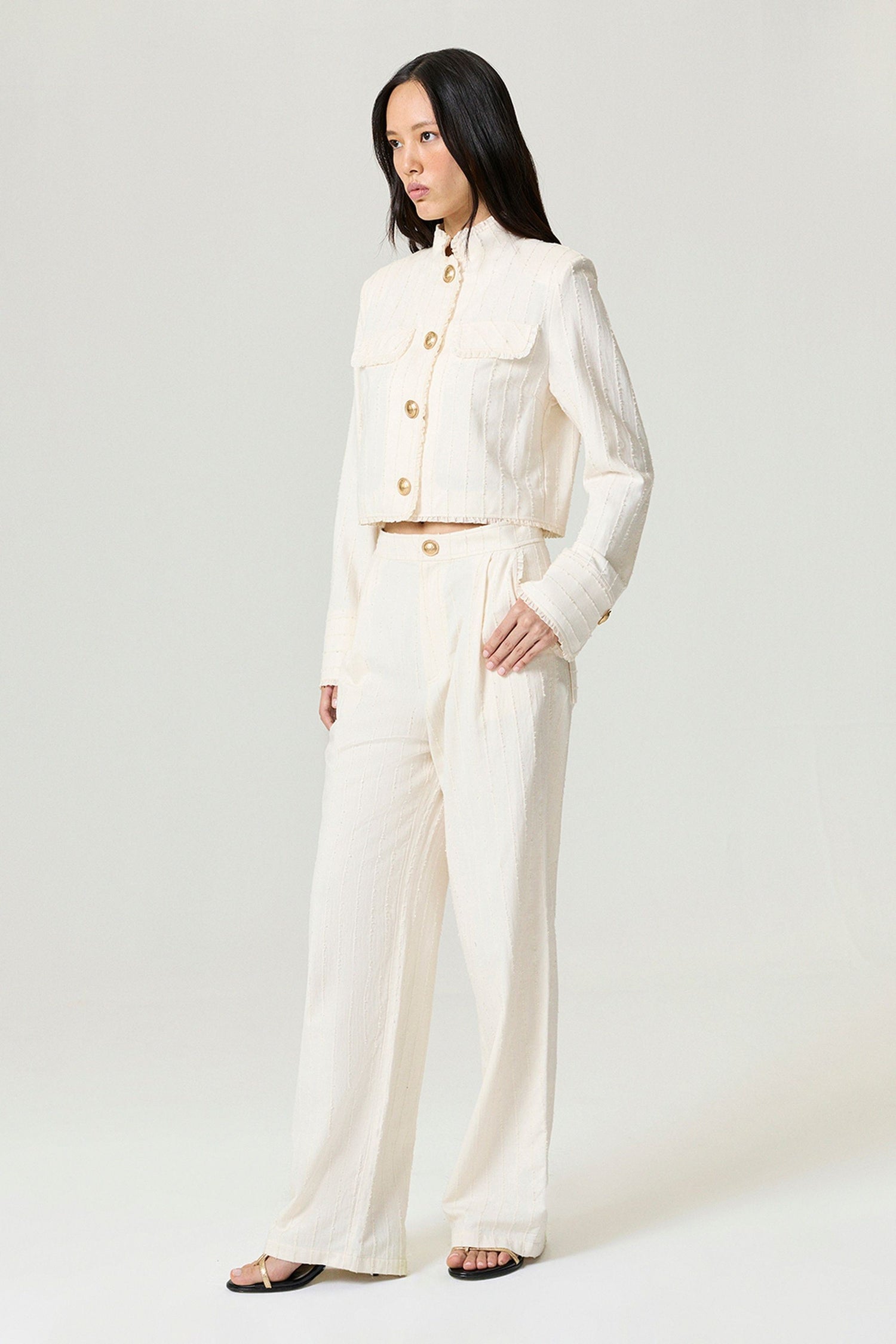 Ruffle Trim Detailed Pants