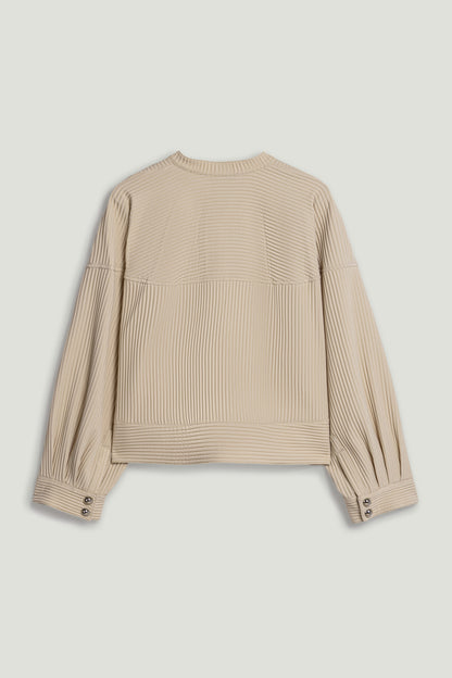 Ribbed Detailed Jacket