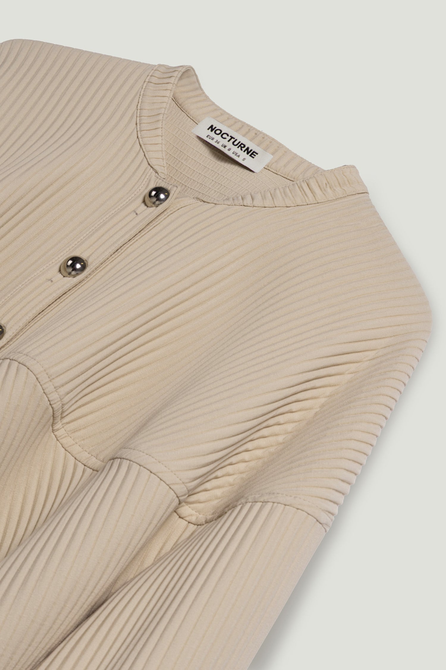 Ribbed Detailed Jacket