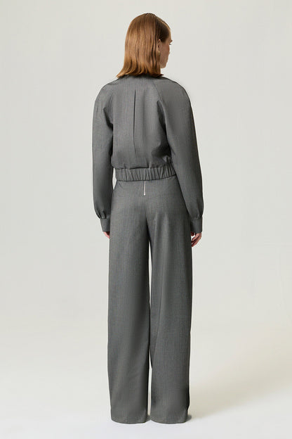 Waistband Detail Bomber Jacket