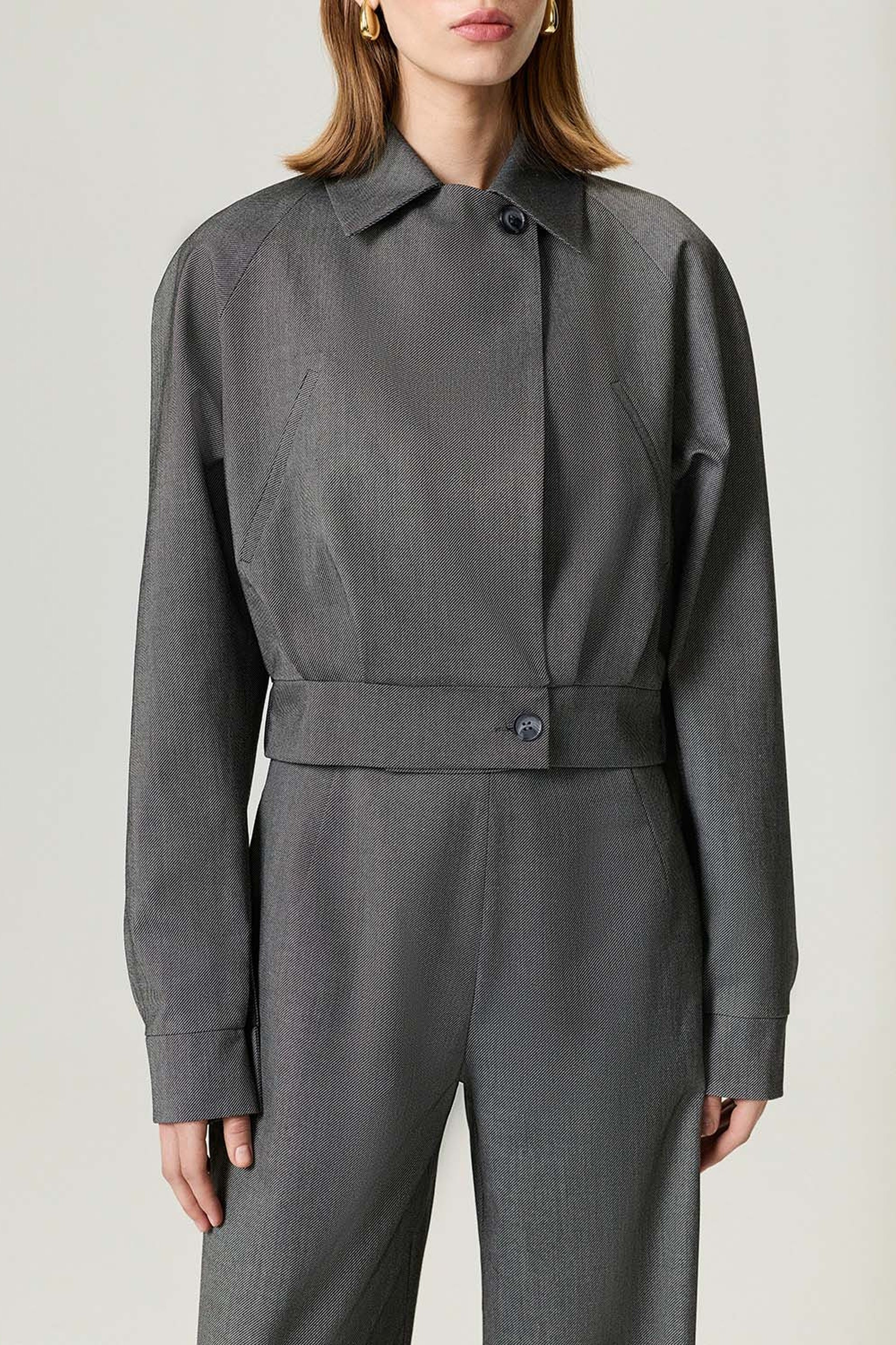 Waistband Detail Bomber Jacket