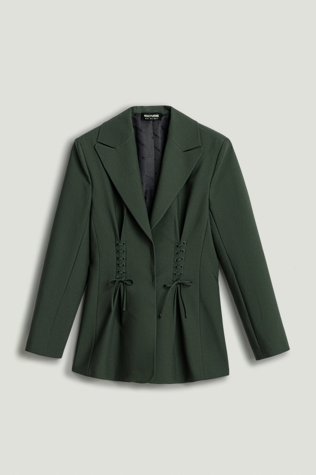 Lace-Up Waist Tailored Blazer