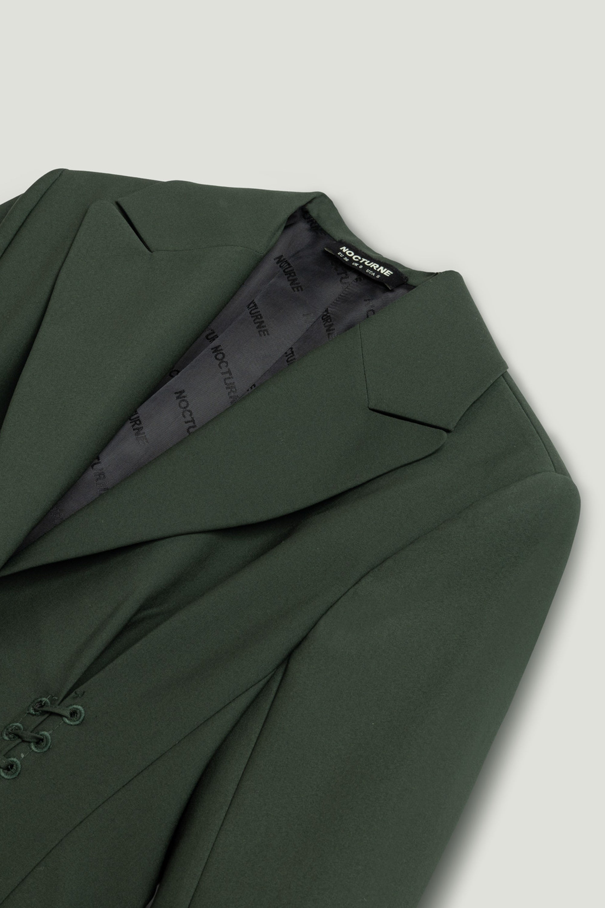 Lace-Up Waist Tailored Blazer