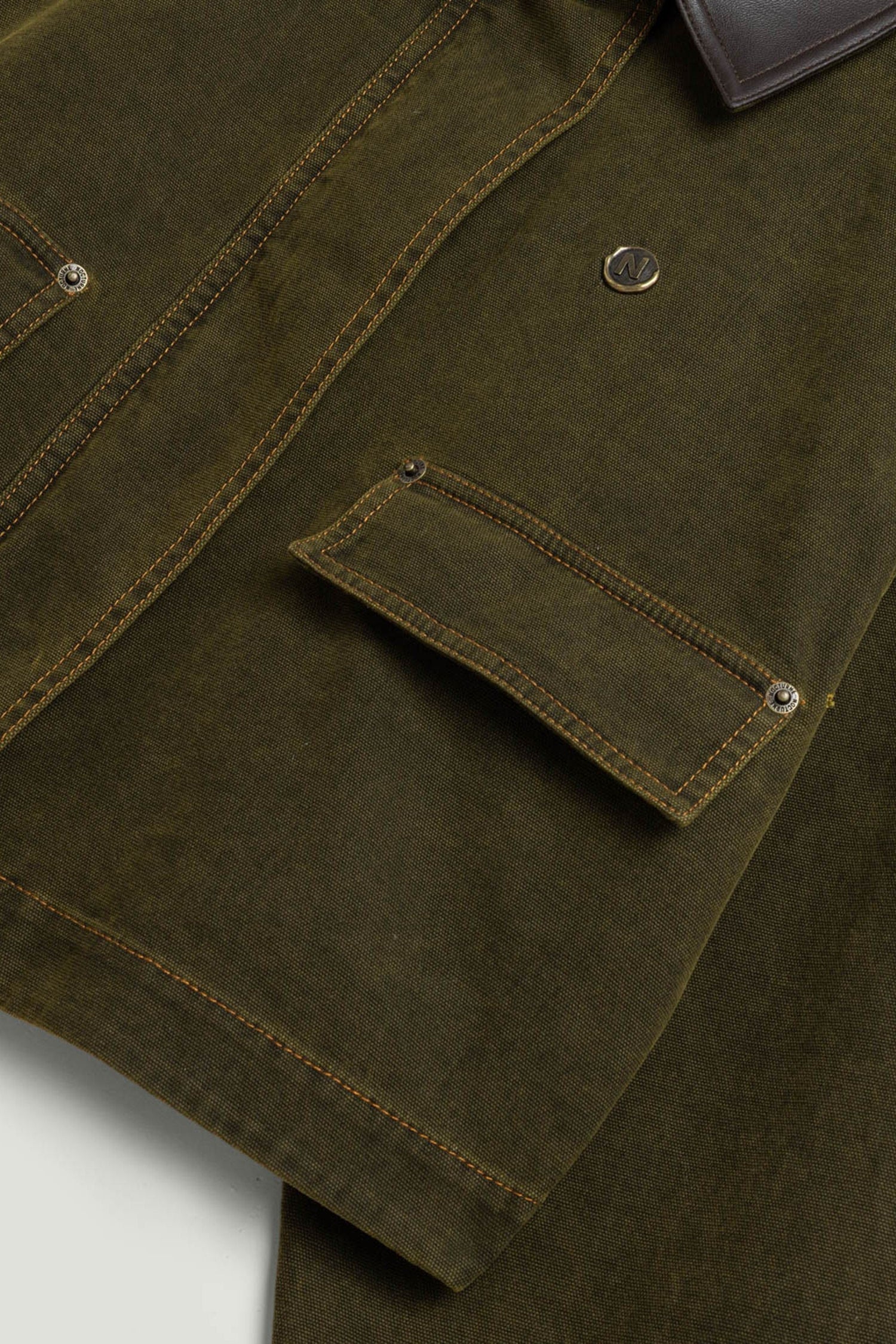 Contrast Collar Utility Cropped Jacket