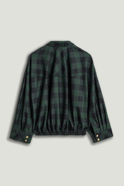 Checked Zip-Front Jacket