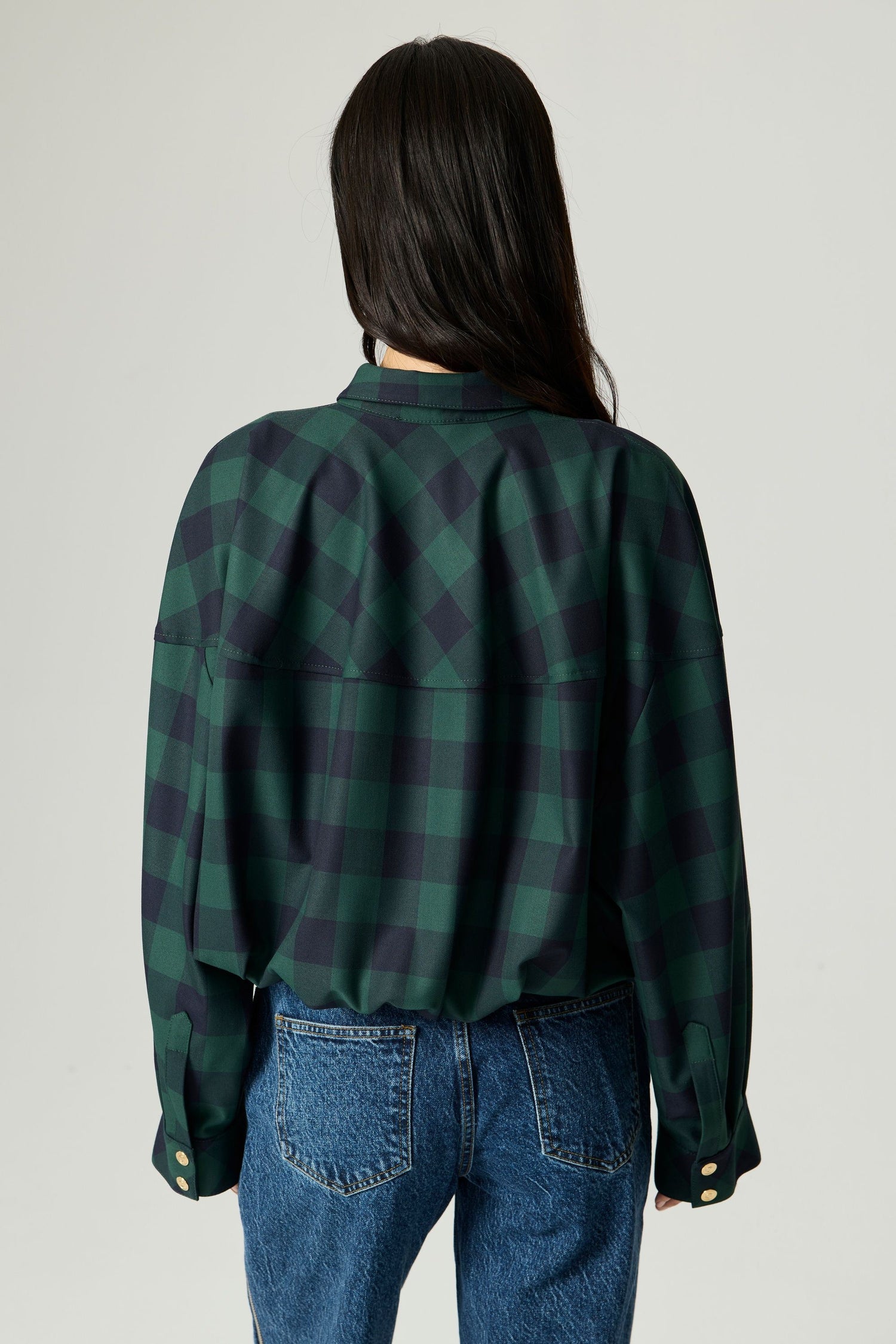 Checked Zip-Front Jacket