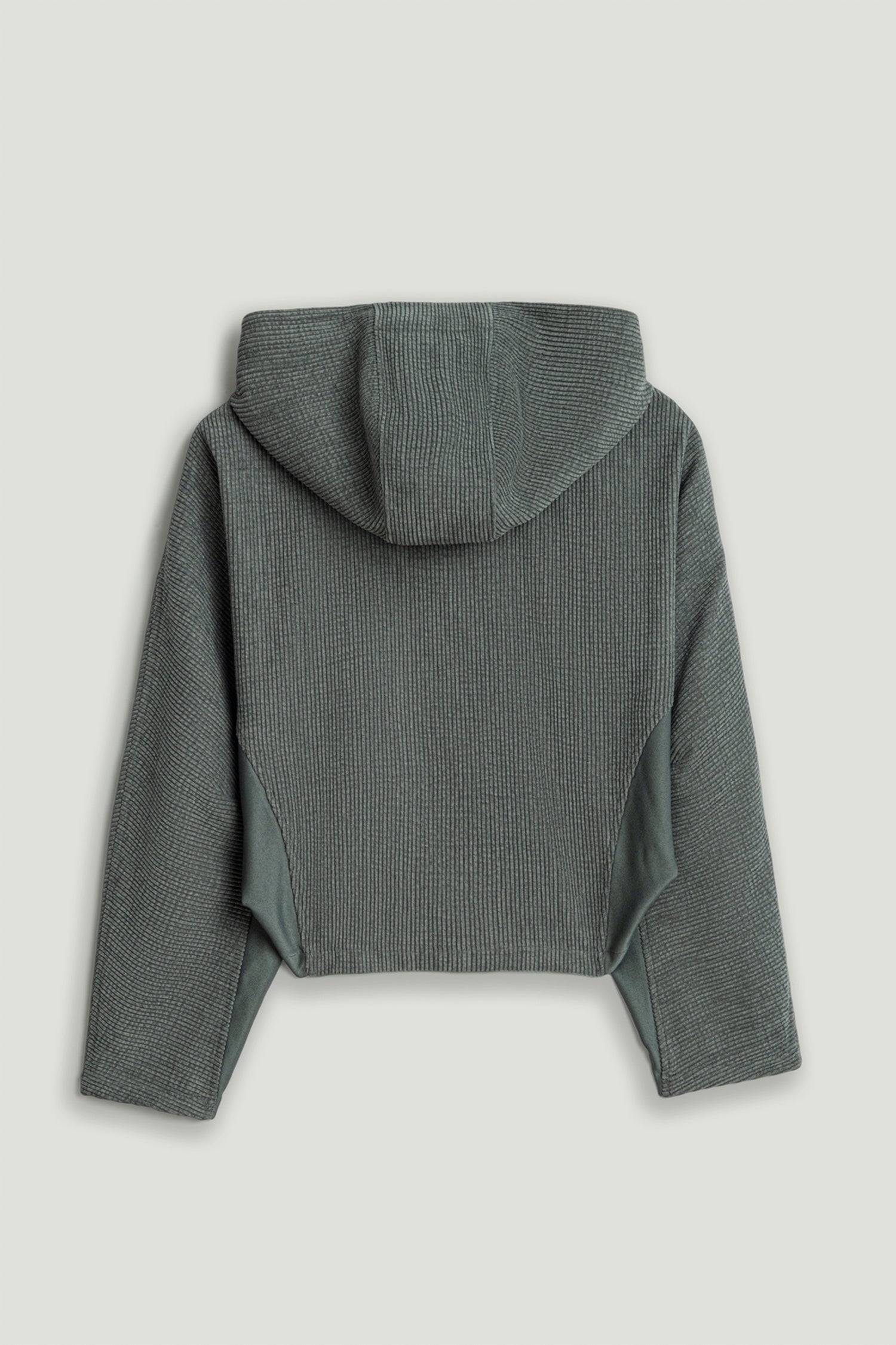 Ribbed Zip-Up Hoodie Jacket