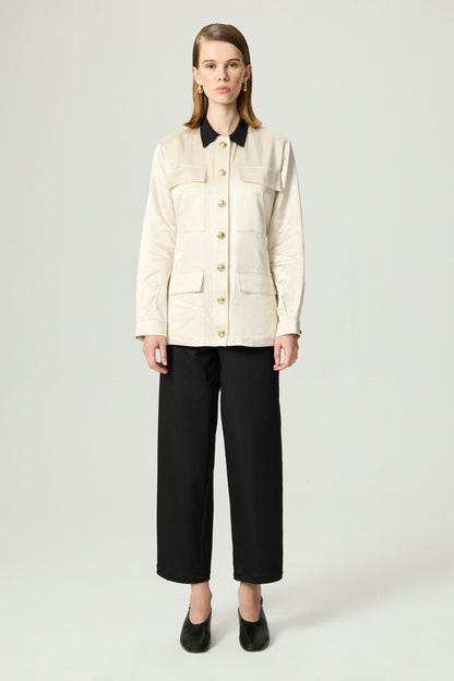 Gold Button Detailed Jacket