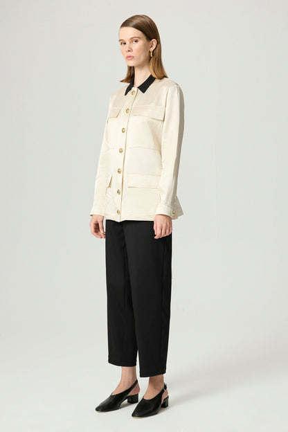 Gold Button Detailed Jacket