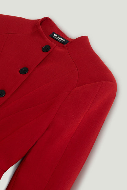 Stand Collar Sculpted Jacket