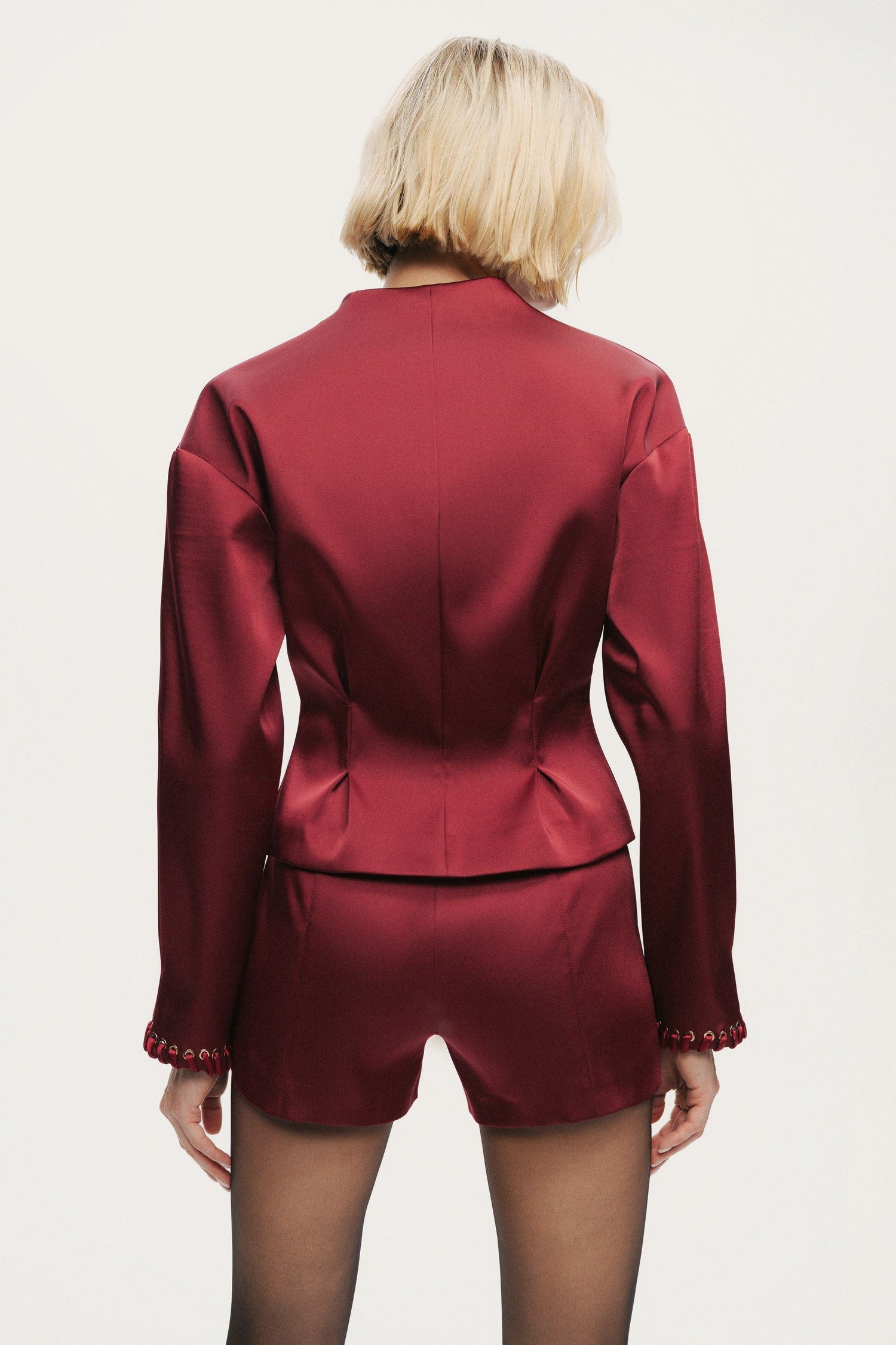 Hook-Closure Cropped Jacket