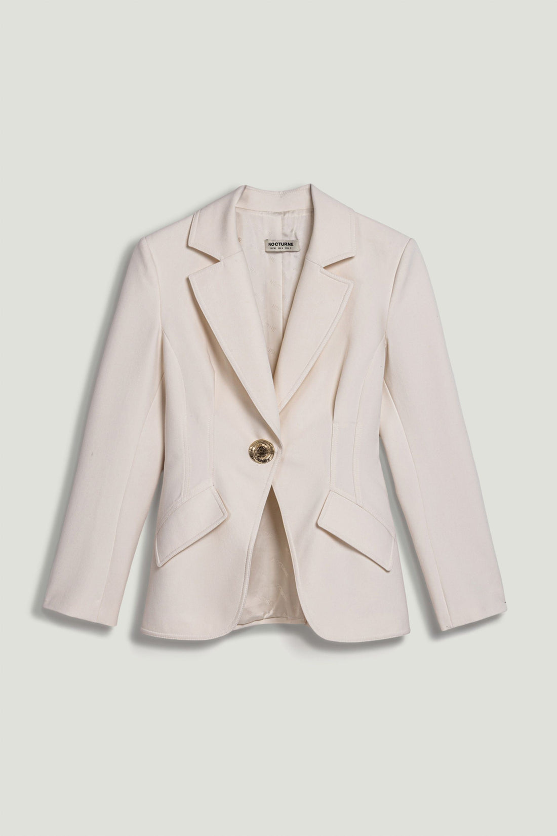 Gold Accent Padded Shoulder Jacket