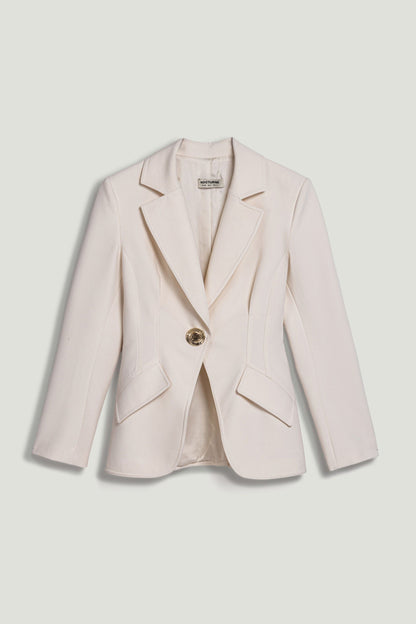 Gold Accent Padded Shoulder Jacket