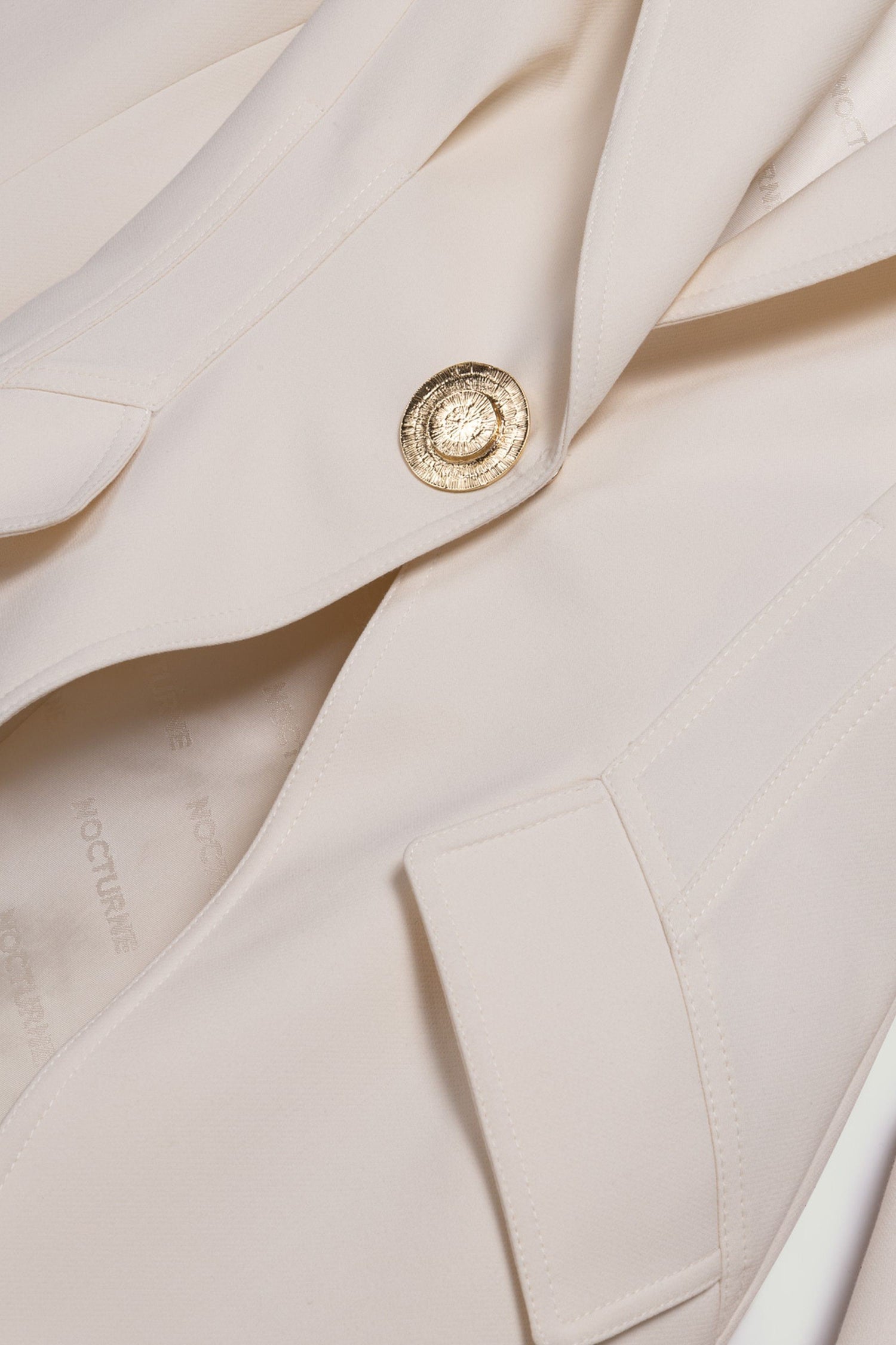 Gold Accent Padded Shoulder Jacket