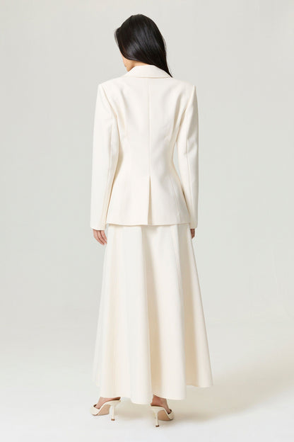 Gold Accent Padded Shoulder Jacket