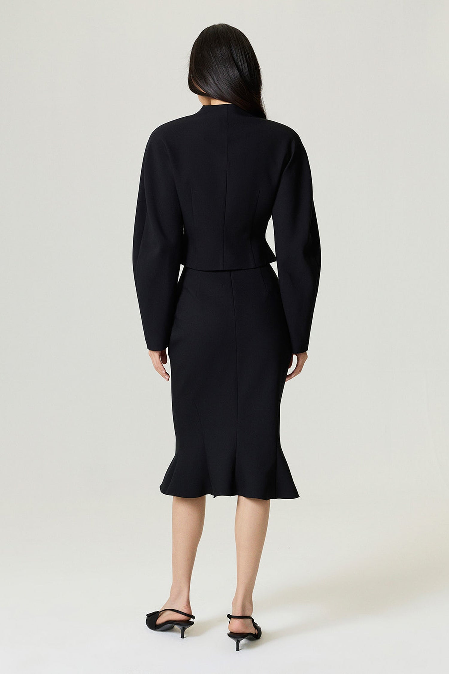 Asymmetric Buttoned Tailored Jacket