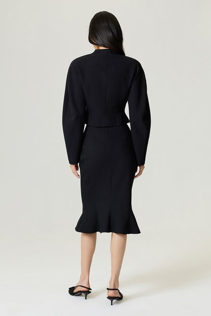 Asymmetric Buttoned Tailored Jacket