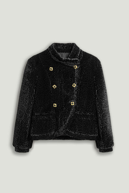 Textured High Neck Jacket