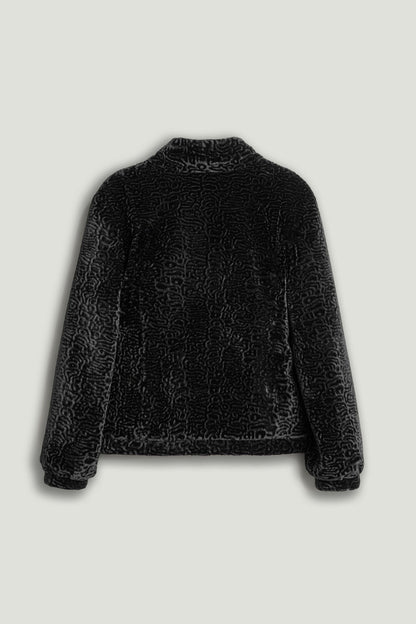 Textured High Neck Jacket