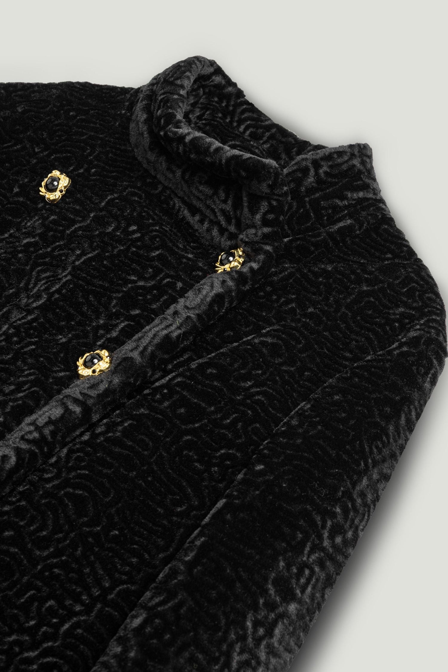 Textured High Neck Jacket