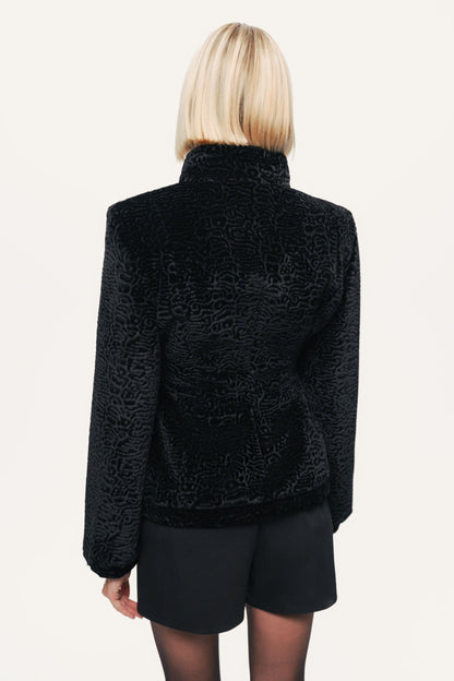 Textured High Neck Jacket