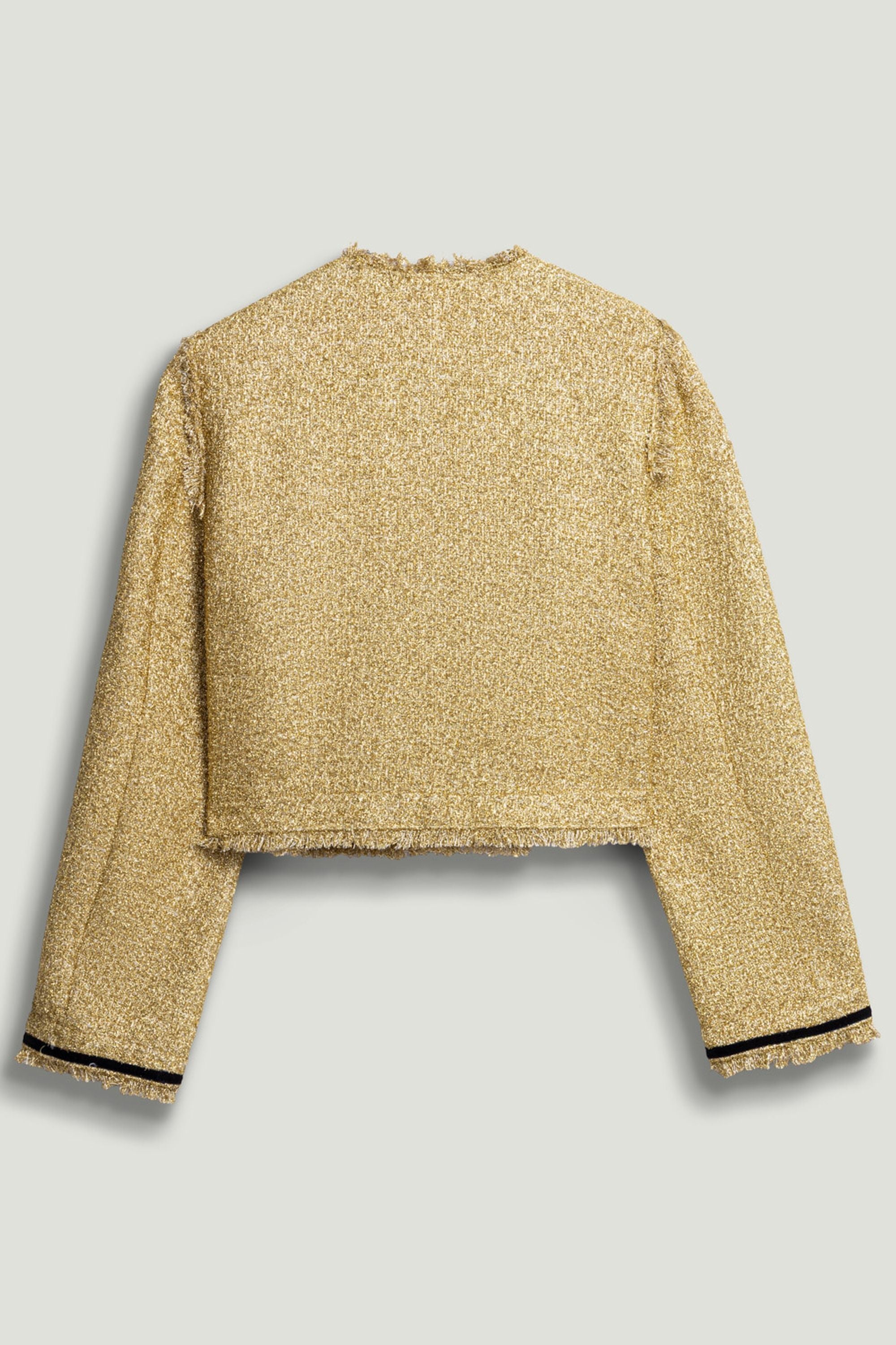 Textured Cropped Jacket