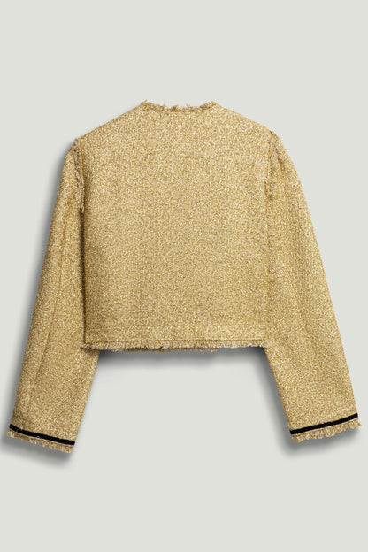 Textured Cropped Jacket