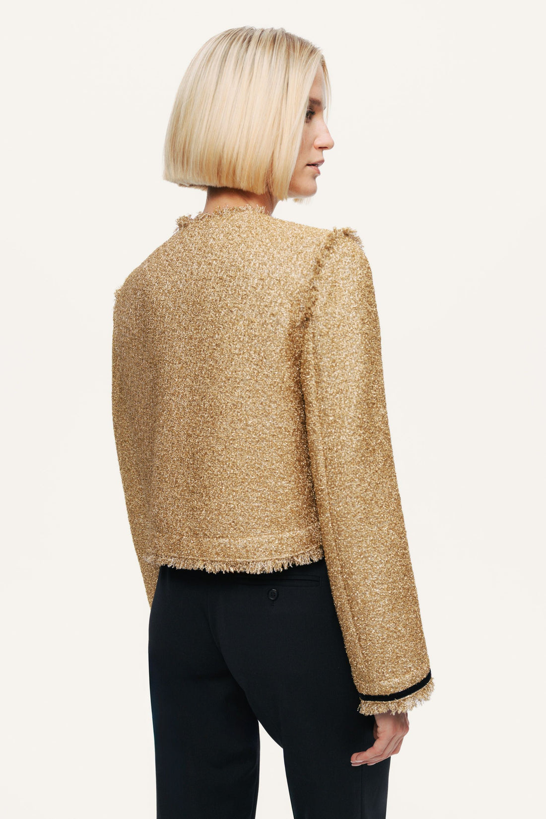 Textured Cropped Jacket