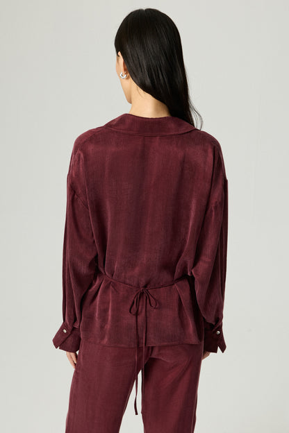 Logo Buckle Wrap Blouse