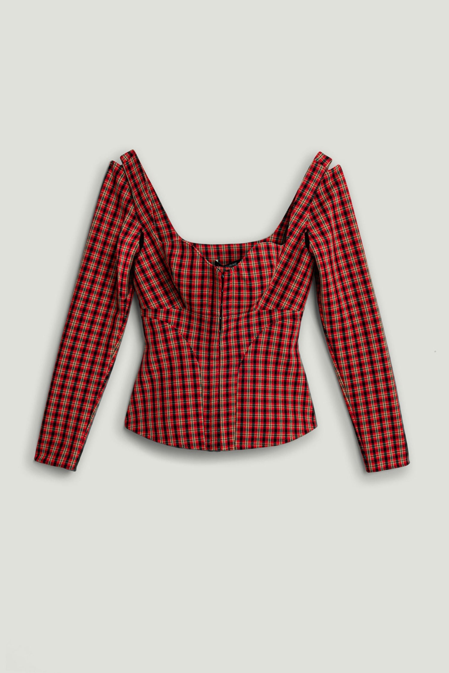 Checked Corset Top