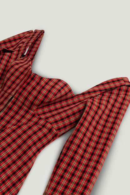Checked Corset Top