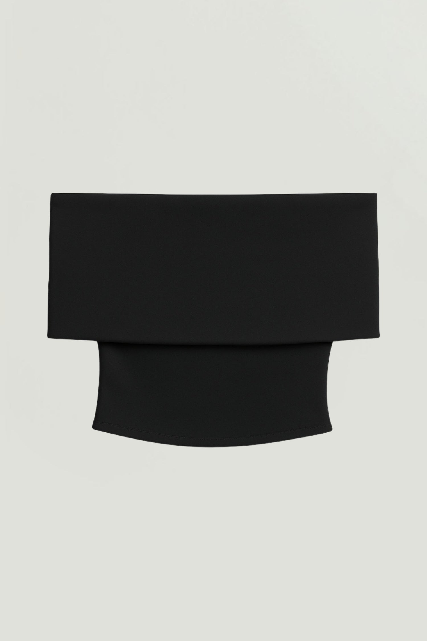 Foldover Zip-Front Bandeau Top