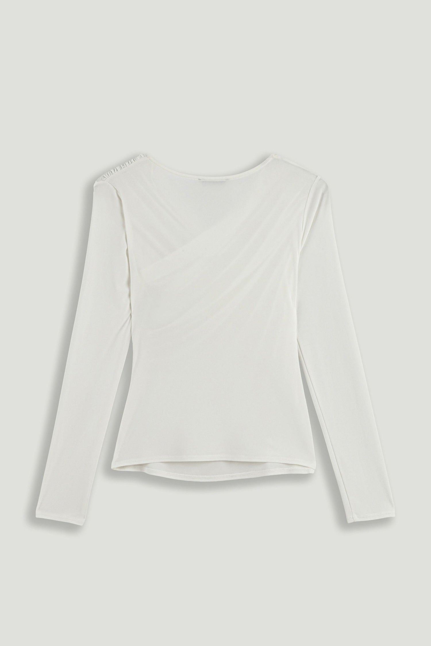 Draped Detail Long Sleeve Top