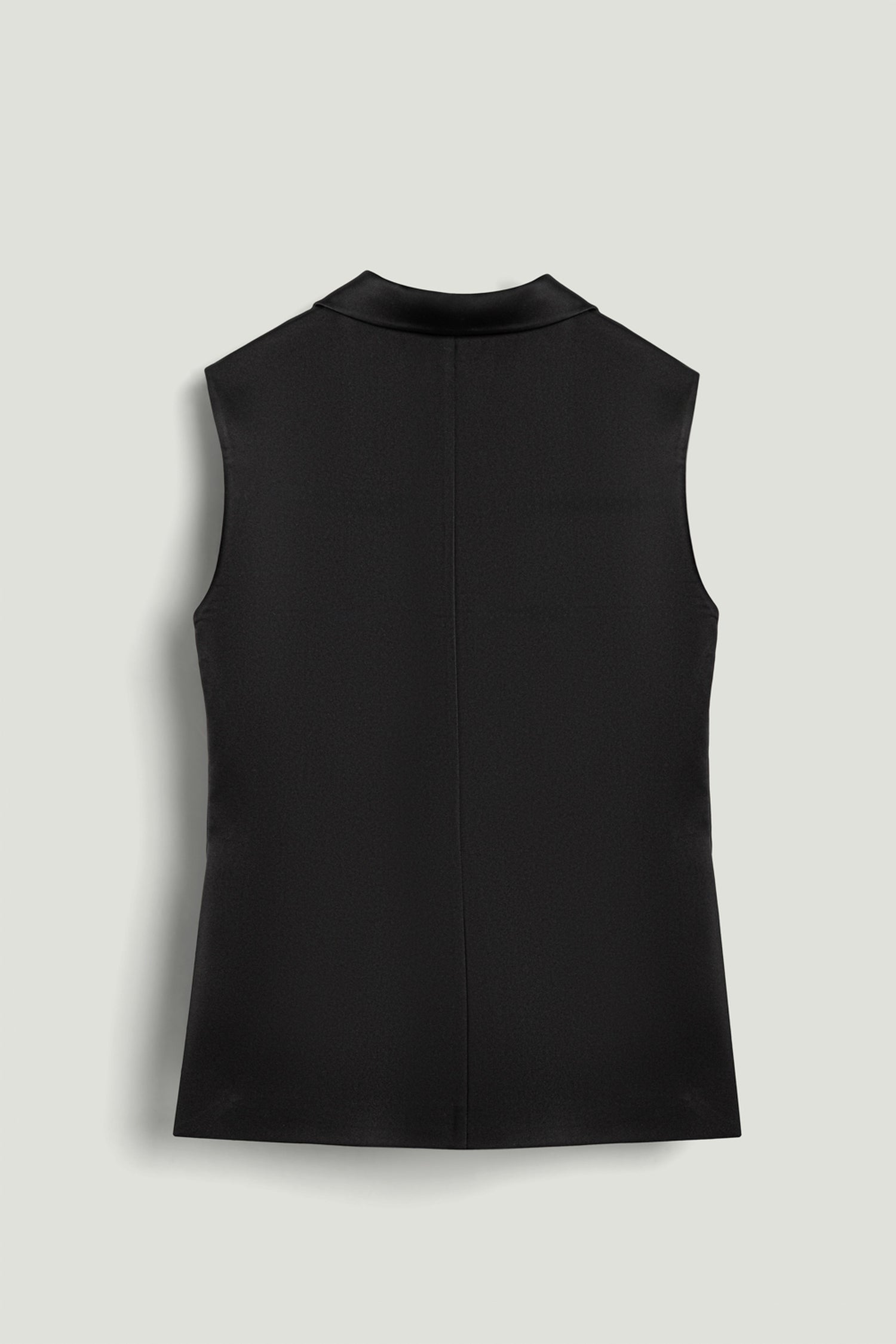 Asymmetric Buttoned Longline Vest