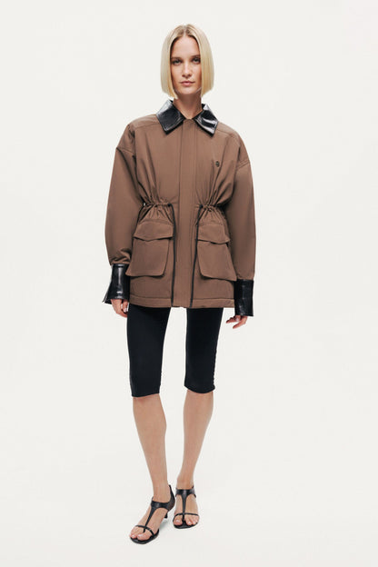 Contrast Collar Utility Jacket